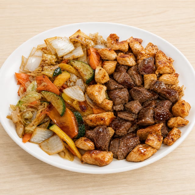 Hibachi Chicken & Steak.