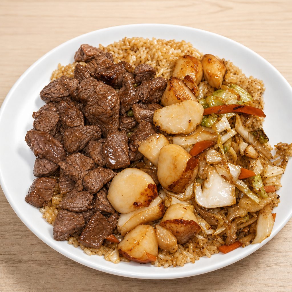 Hibachi Filet Mignon & Scallop.
