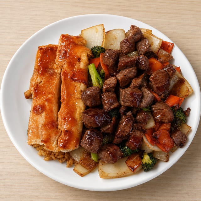 Steak & Salmon.