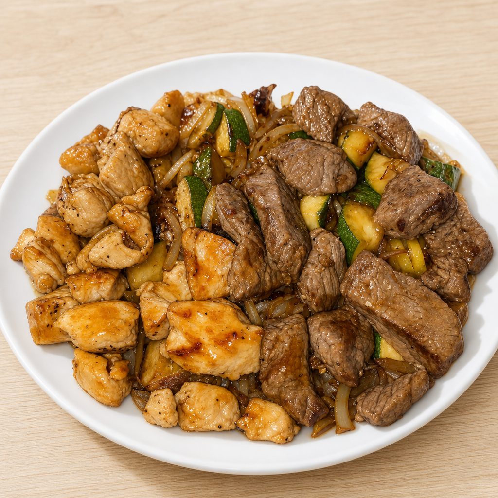 Noodle Chicken & Steak.