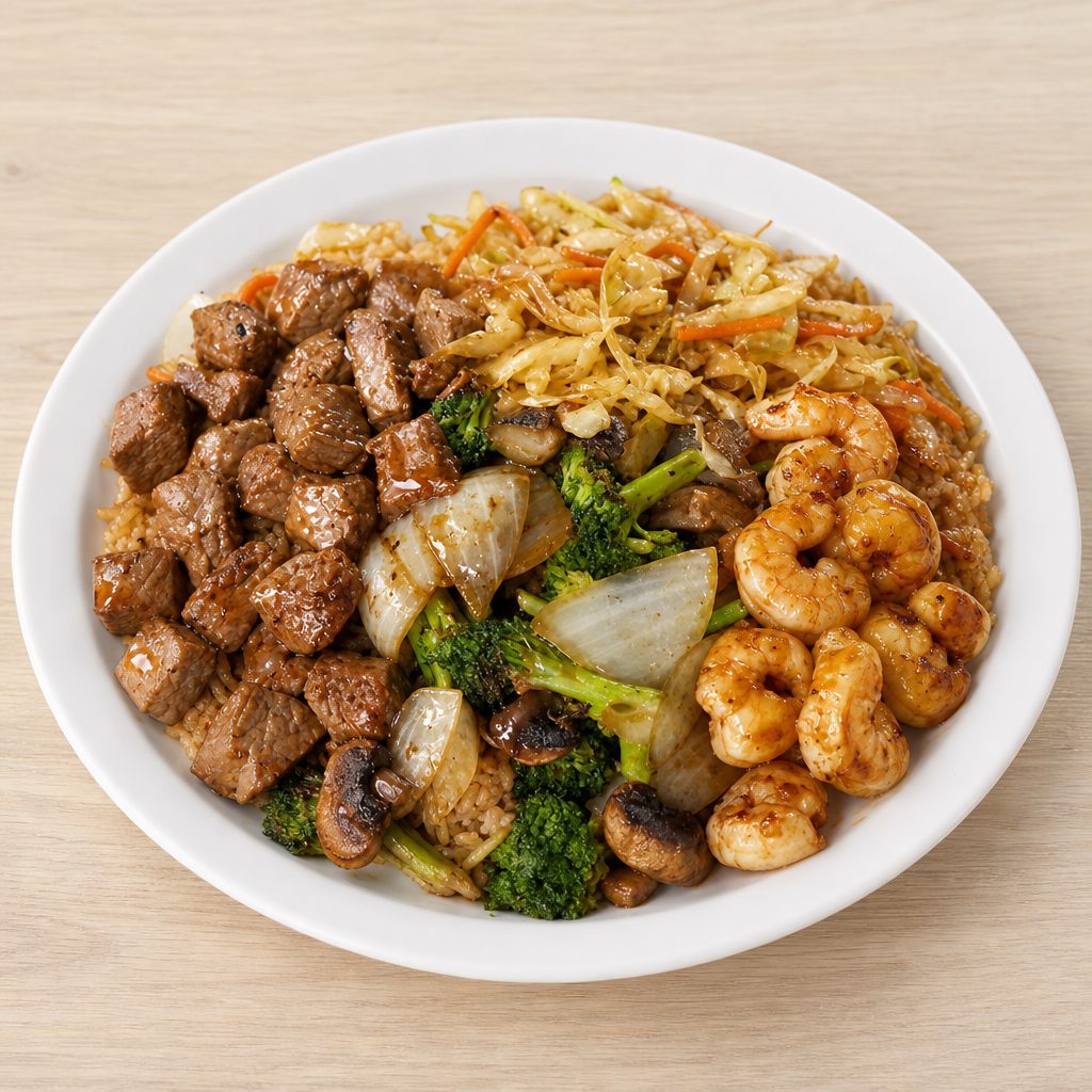 Hibachi Steak & Shrimp.