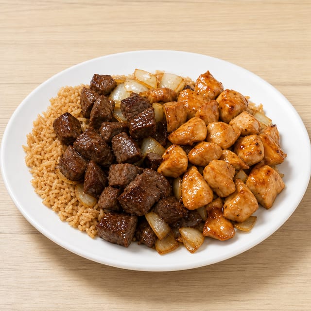 Hibachi Filet Mignon & Chicken.
