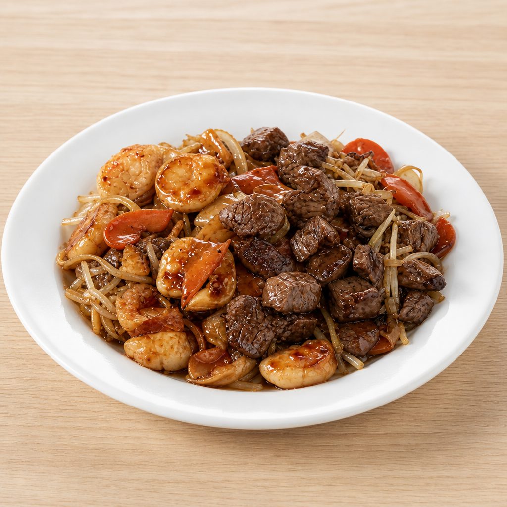 Noodle Steak & Scallop.
