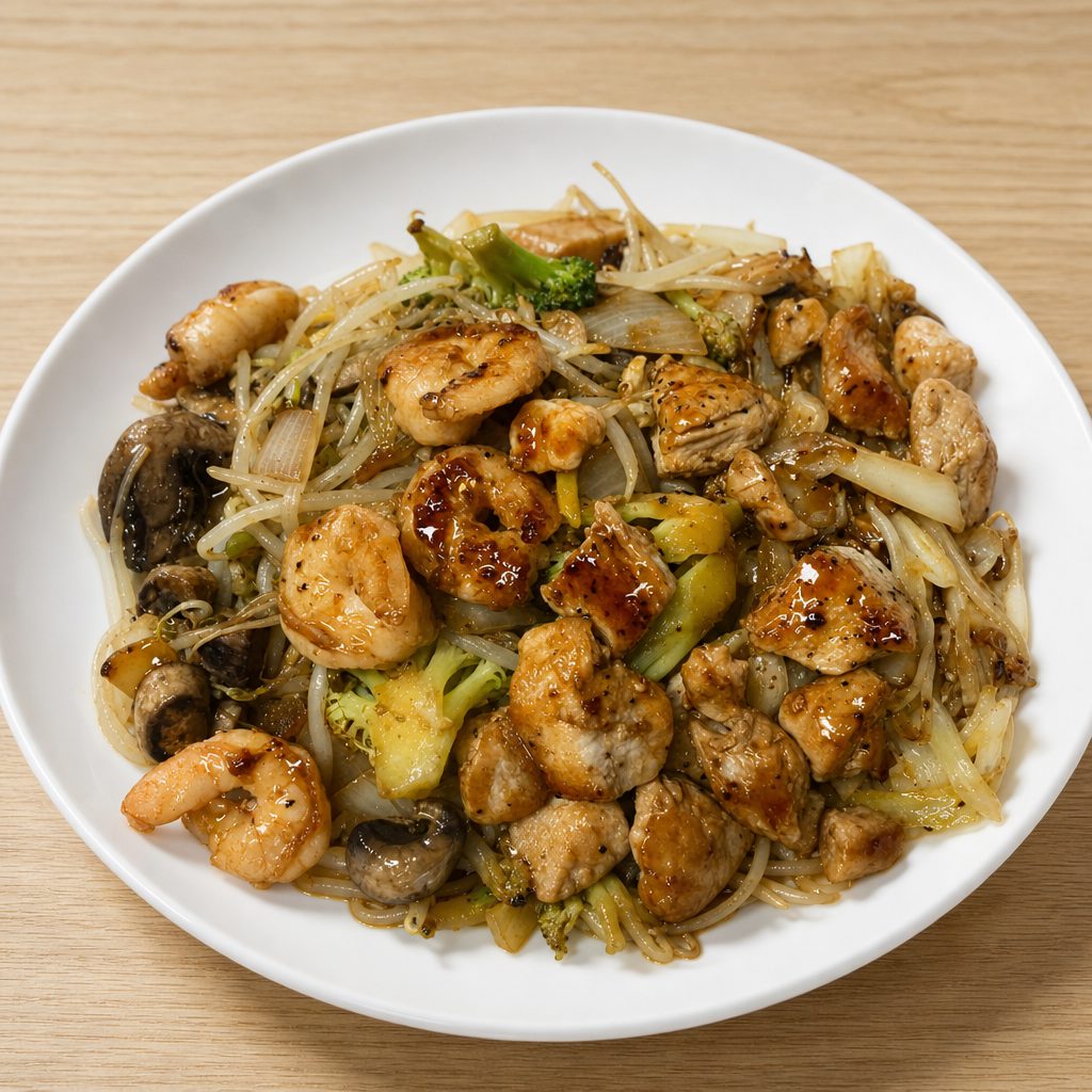 Noodle Chicken & Shrimp.