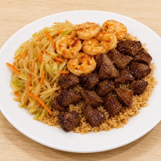 Hibachi Filet Mignon & Shrimp.