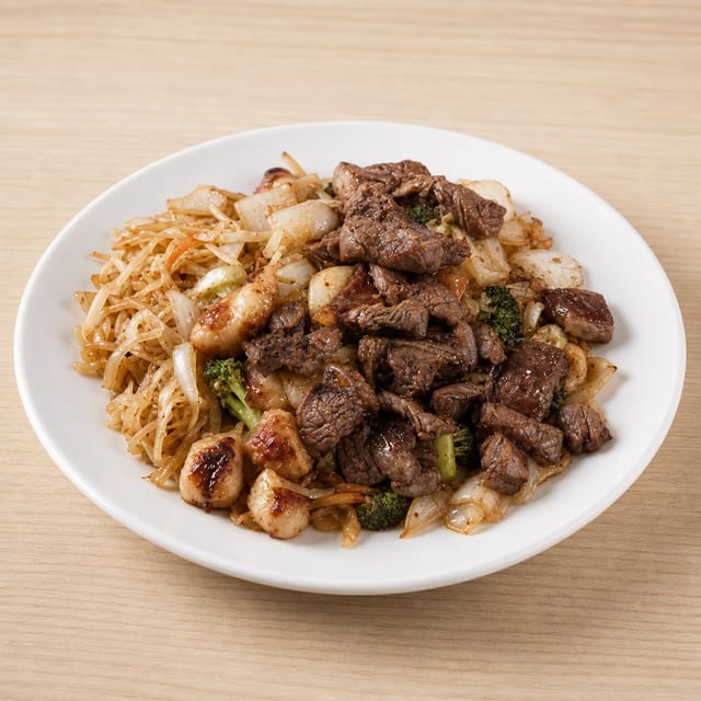 Hibachi Steak & Scallop.