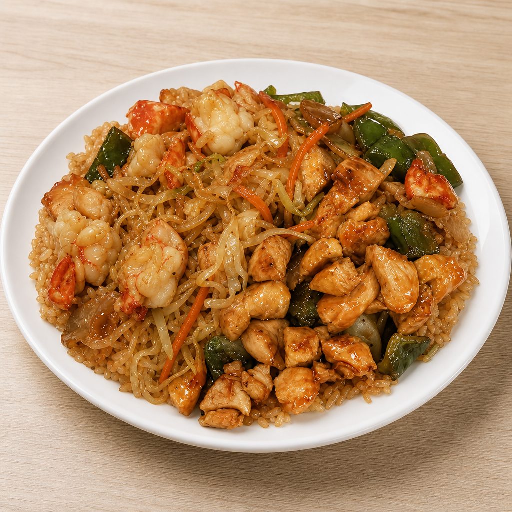 Hibachi Chicken & Lobster.