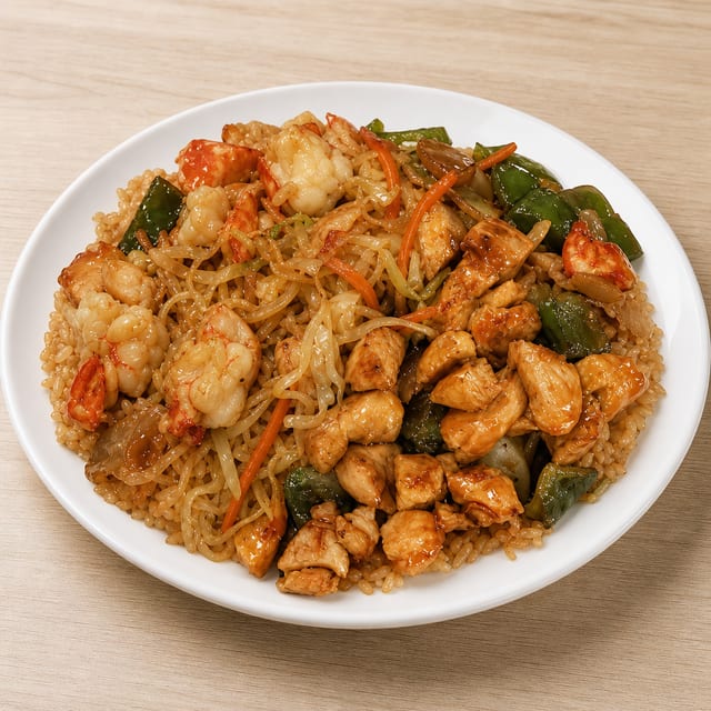 Hibachi Chicken & Lobster.