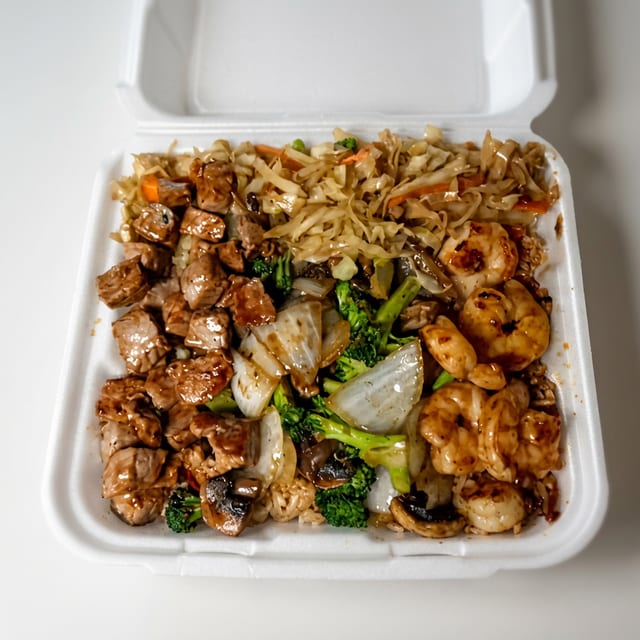 Hibachi Steak & Shrimp.
