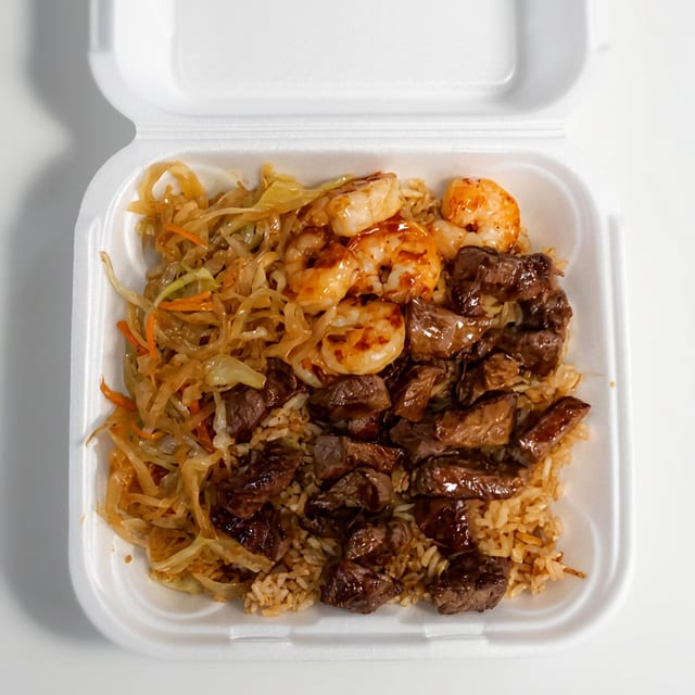 Hibachi Filet Mignon & Shrimp.
