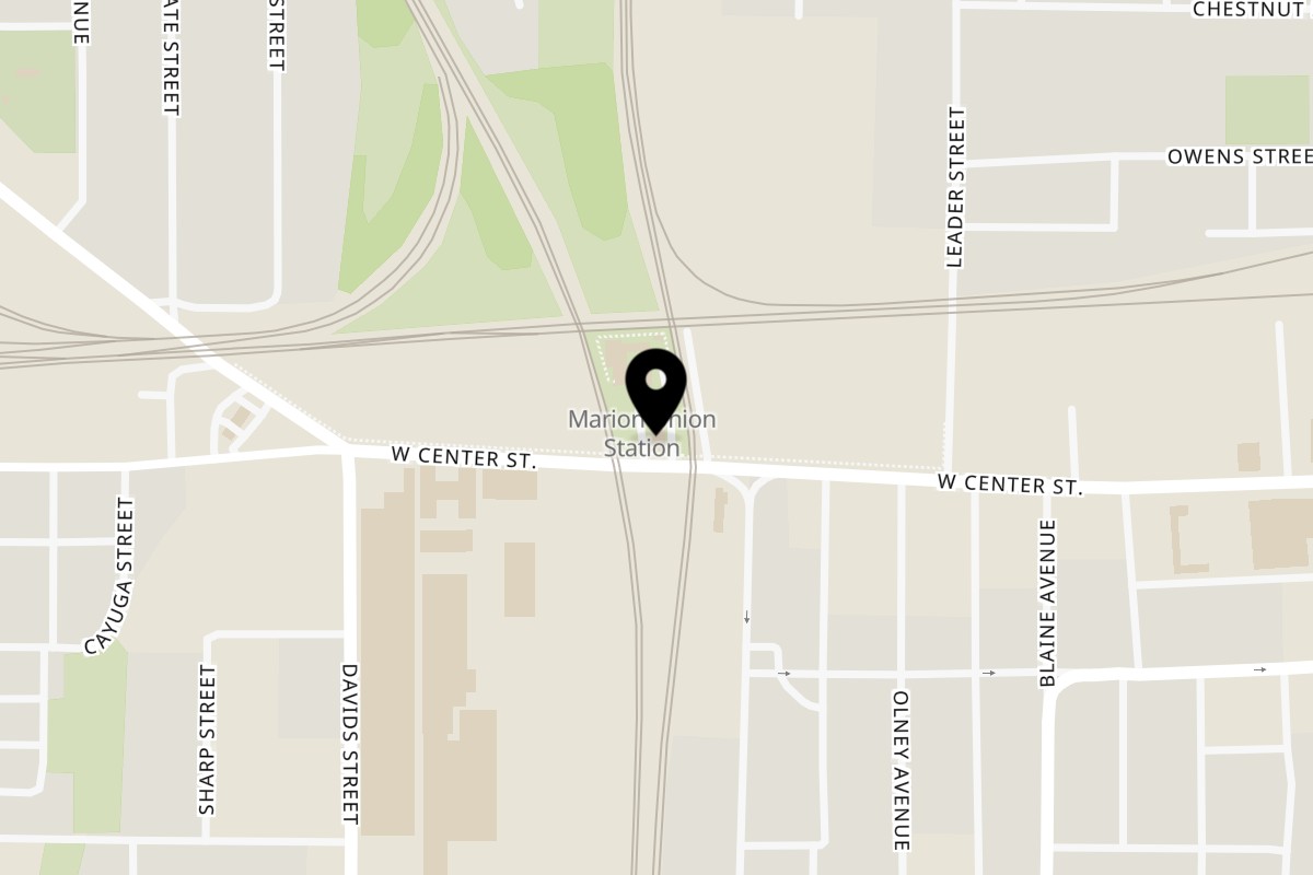 Map showing the location of VAN JAVA HIBACHI on 526 W Center St in Marion